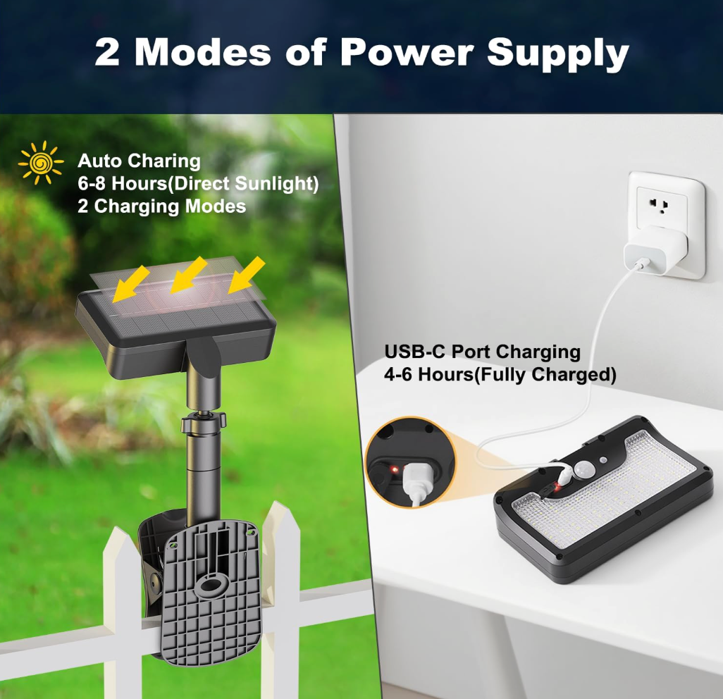 Clip-On Motion Sensor Solar Light