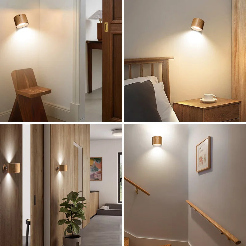 Wall Mounted Rechargeable Magnetic Lamp with Scones
