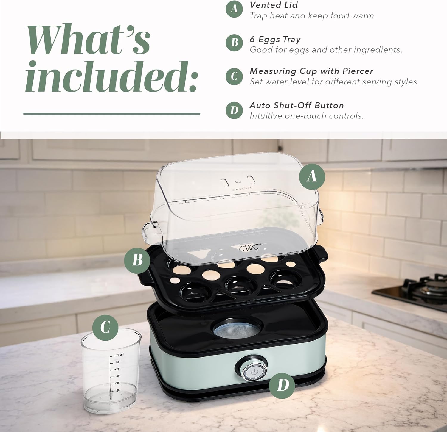 Multifunction Portable Egg Boiler