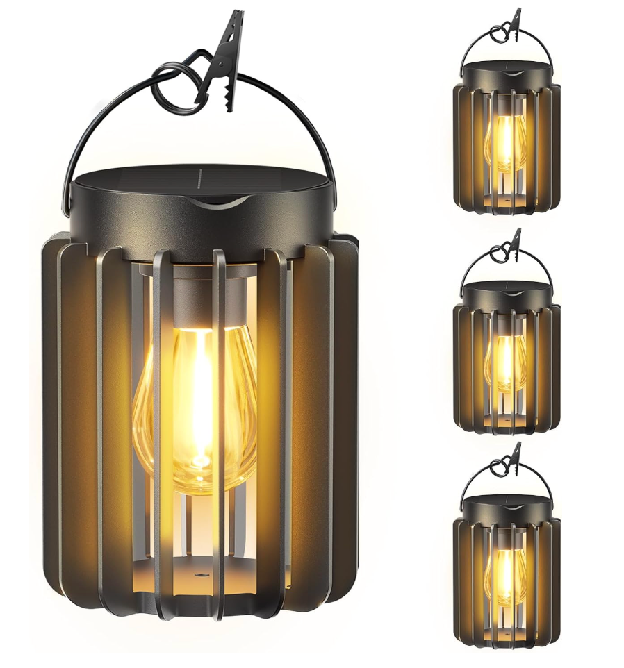 LED Solar Iron Basket Tungsten Lamp