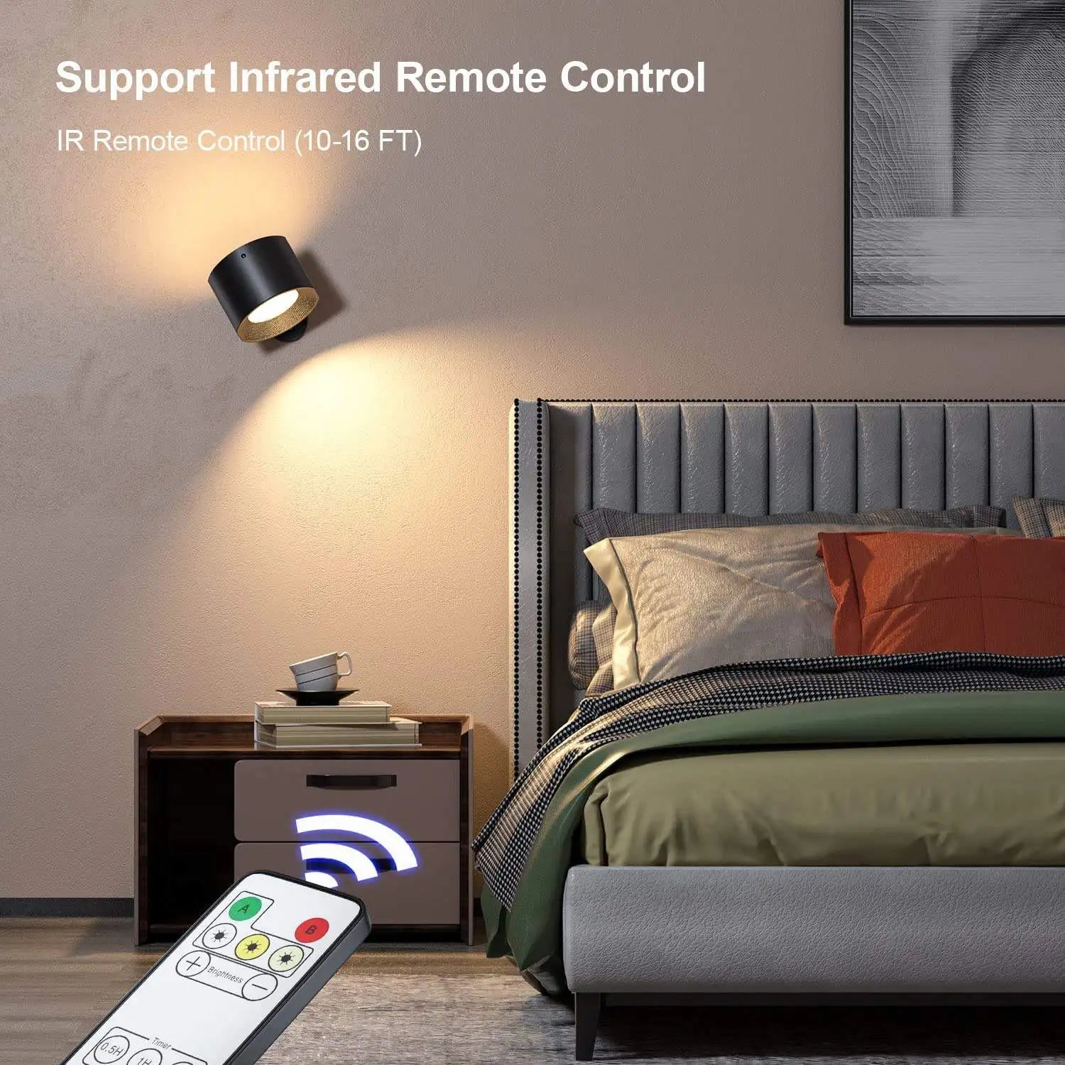 Wall Mounted Rechargeable Magnetic Lamp with Scones