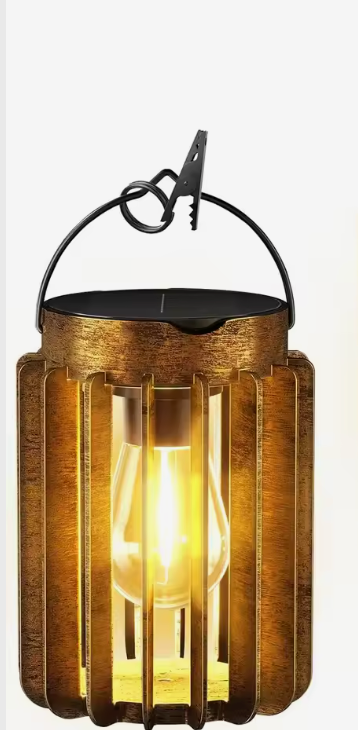 LED Solar Iron Basket Tungsten Lamp